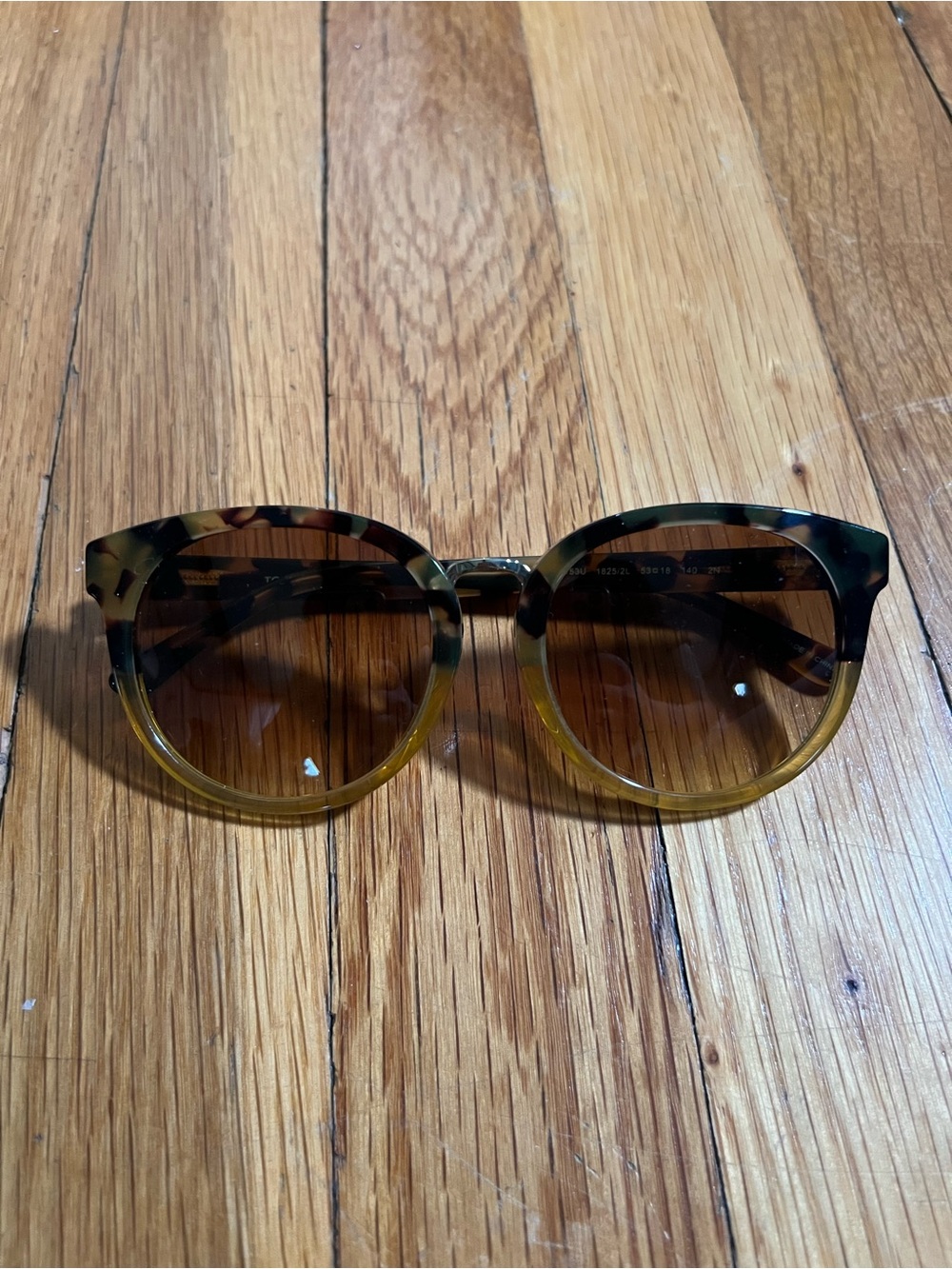 Tory Burch Tortoiseshell Round Sunglasses with Amber Fade Lenses